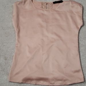 The Limited Pink Blouse with Lace Back